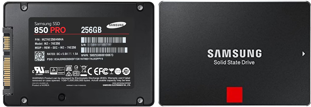 Samsung SSD 850 Pro MZ7KE256 256gb GB 2,5" unità di memoria a stato solido interna SATA III 6,0 Gb/s