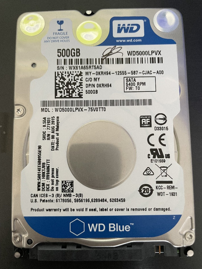 Hard disk WD 500 GB WD5000LPVX-75V0TT0 usato