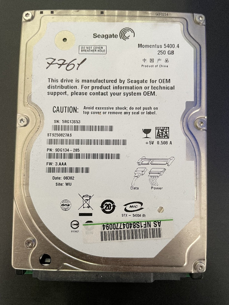 Hard disk Seagate 250 GB ST9250827AS 9DG134-285 usato