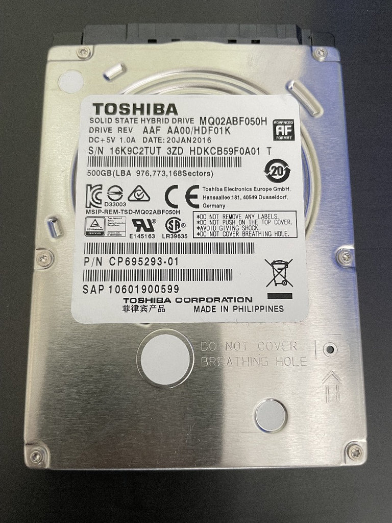 Hard disk TOSHIBA 500 GB MQ02ABF050H CP695293-01 usato